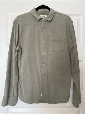 Marine Layer Olive Green Button-Down Shirt